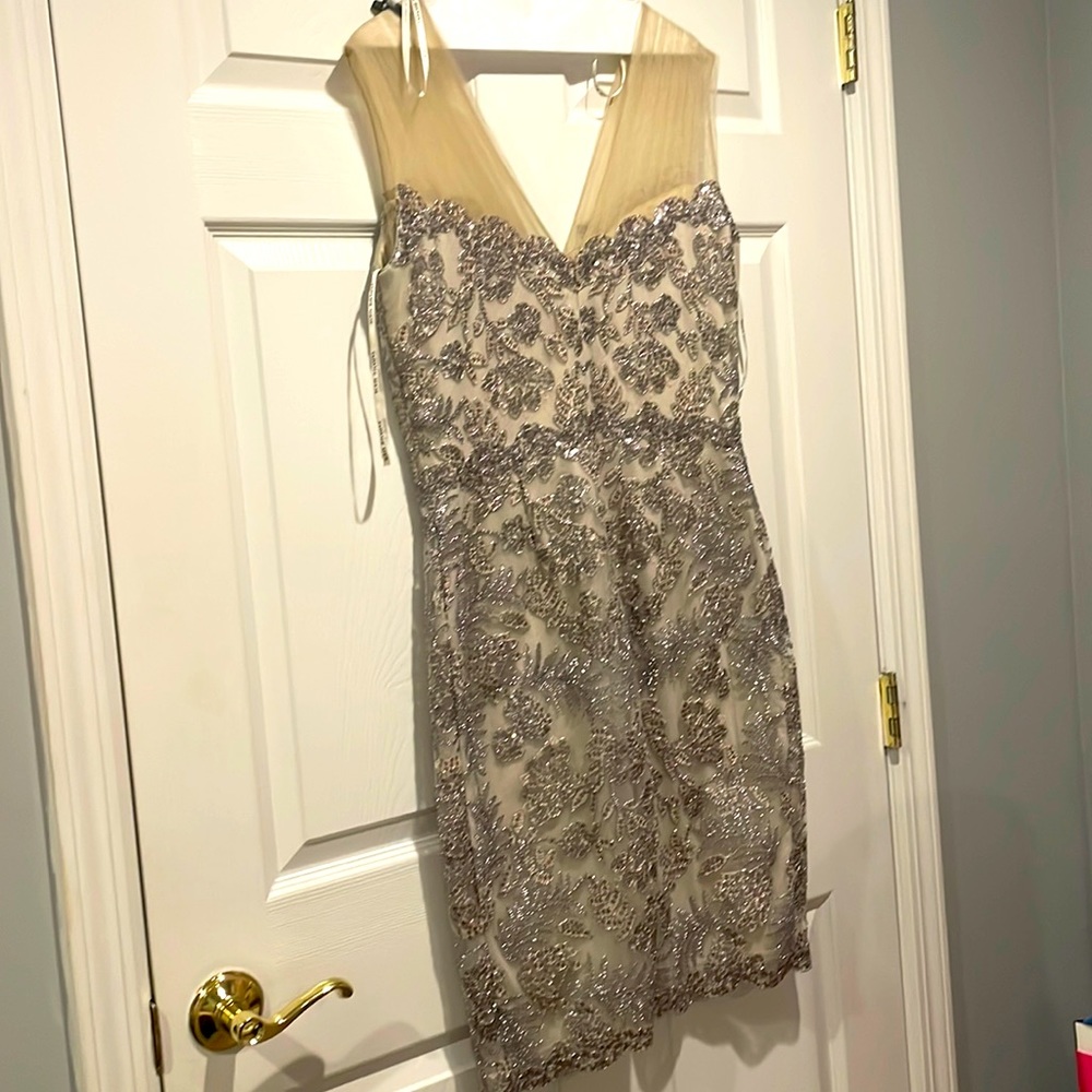 Tadashi shoji Embroidered Sequin dress